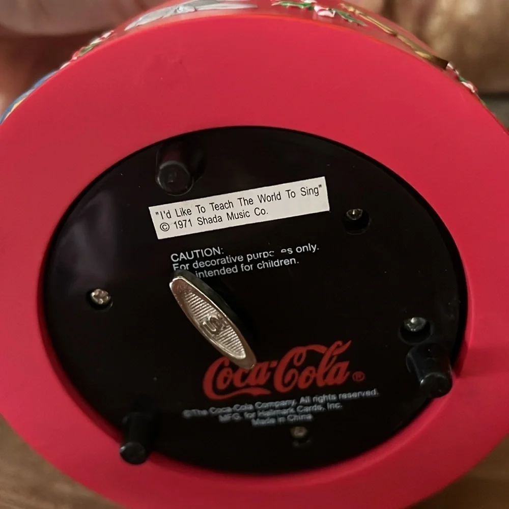 Rare Vintage 1971 Coca-Cola Santa Clause Moving Train Christmas Snow Globe